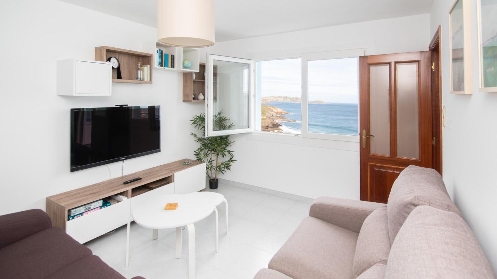 Ag Apartamento Nordes Malpica Primera Linea Playa エクステリア 写真