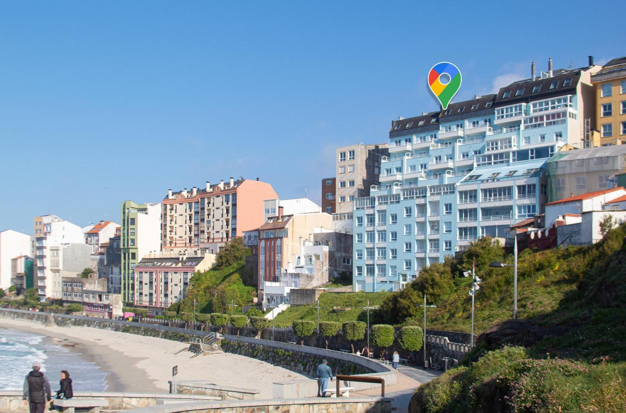 Ag Apartamento Nordes Malpica Primera Linea Playa エクステリア 写真